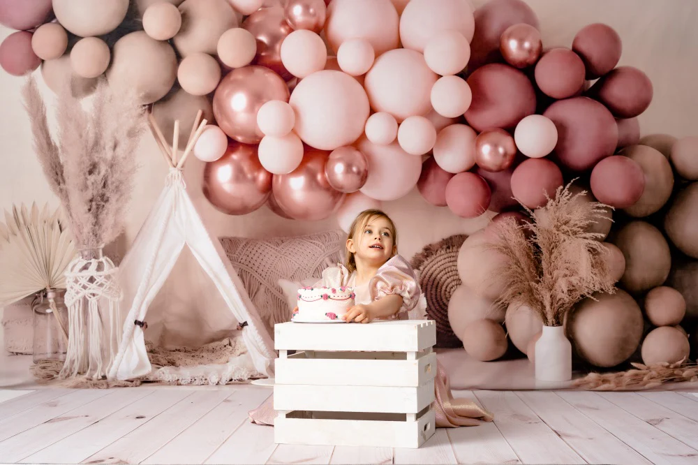 Kate Boho Balloons Tent Backdrop Designed by Mandy Ringe Photography - Image 8