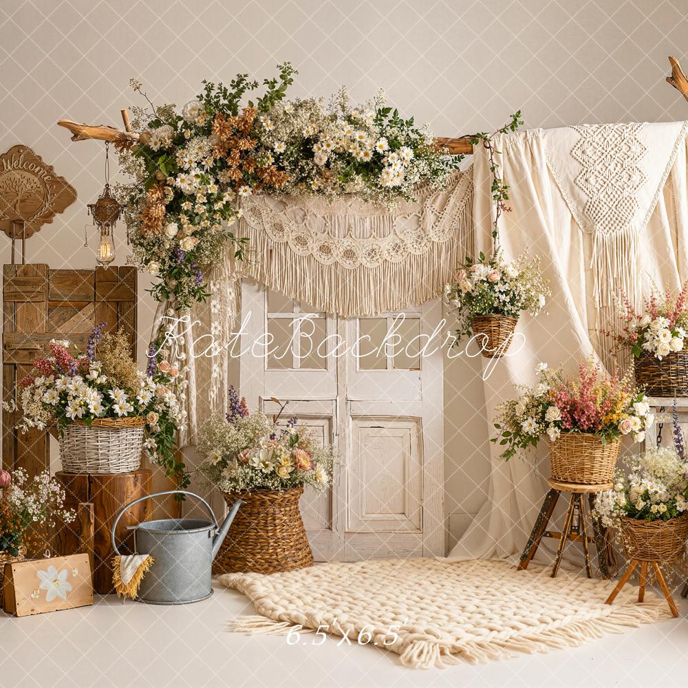 Kate Boho Floral Arch Macrame Decor Backdrop Designed by Emetselch - Image 3