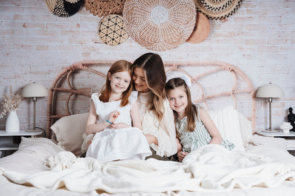 Kate Boho Headboard Baskets Backdrop Designed by Mandy Ringe Photography