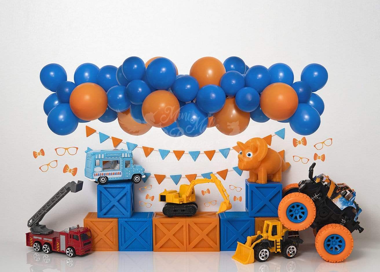 Kate Boy Cake Smash Toy Backdrop Blip Nerd Giggle Guy for Photography Designed by Mini MakeBelieve