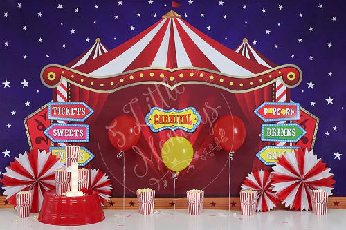 Kate Cake Smash Carnival Backdrop with Balloon Designed By Sherie Skelly