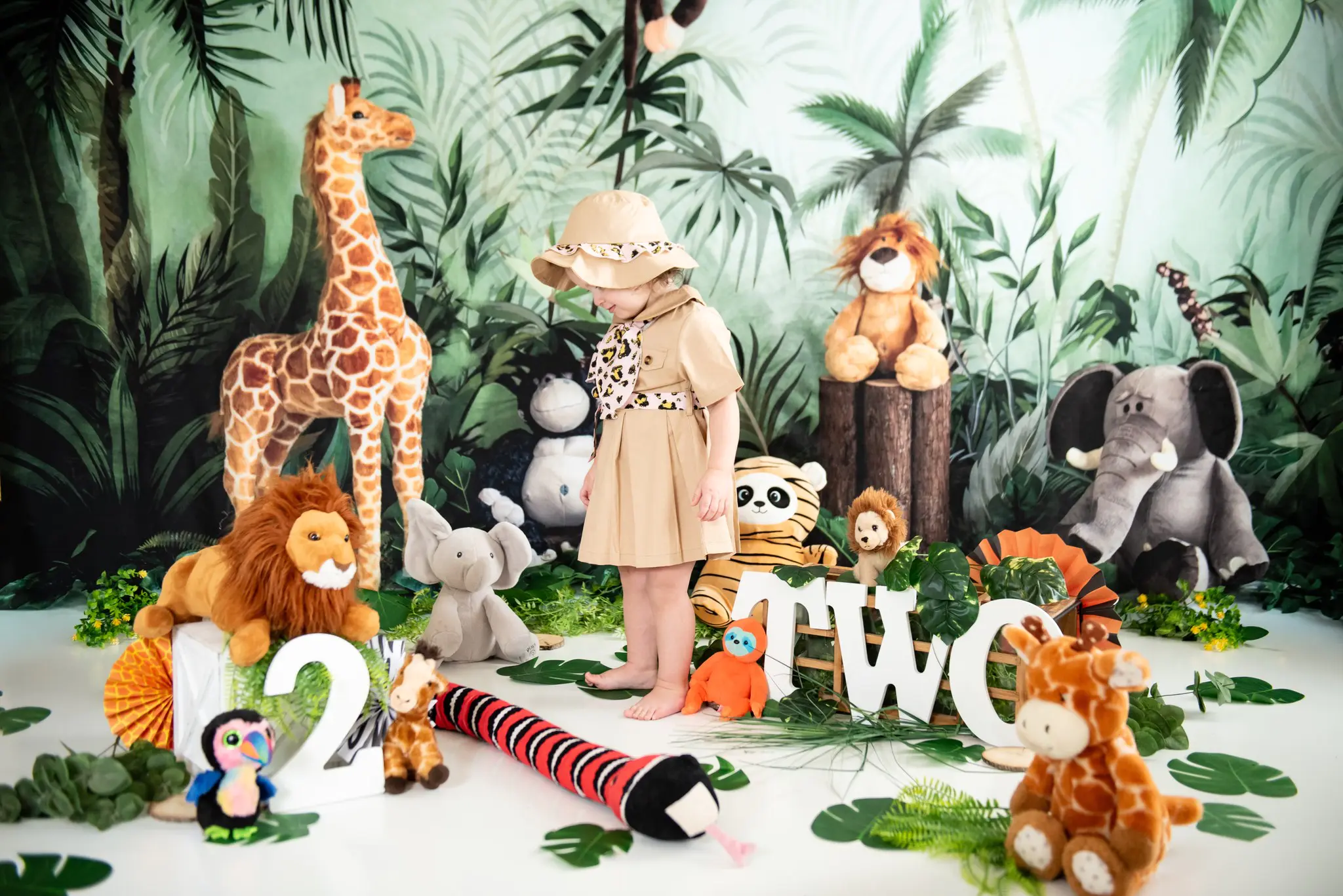 Kate Cake Smash Jungle Animals Backdrop Designed by Emetselch