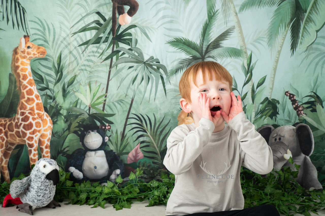 Kate Cake Smash Jungle Animals Backdrop Designed by Emetselch - Image 4