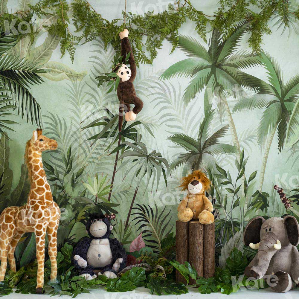 Kate Cake Smash Jungle Animals Backdrop Designed by Emetselch - Image 5