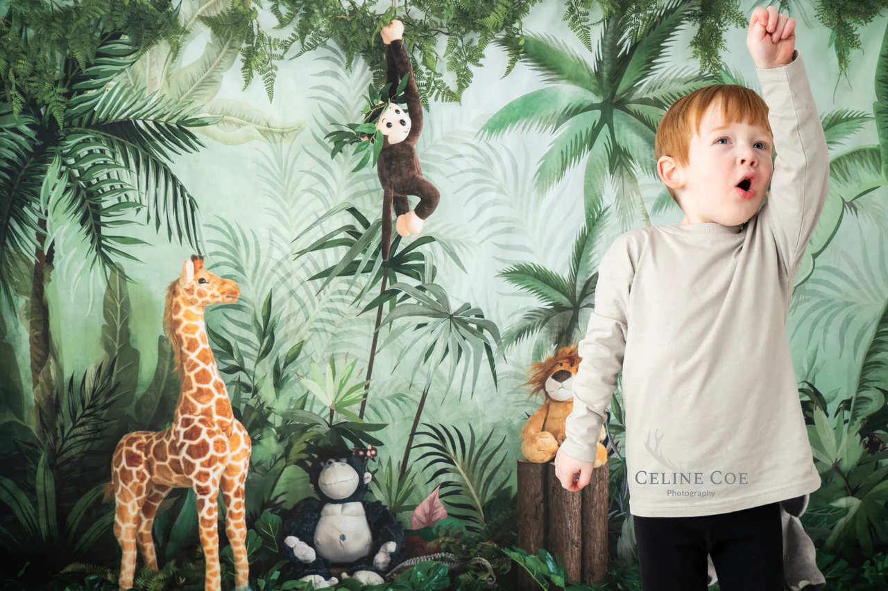 Kate Cake Smash Jungle Animals Backdrop Designed by Emetselch - Image 7