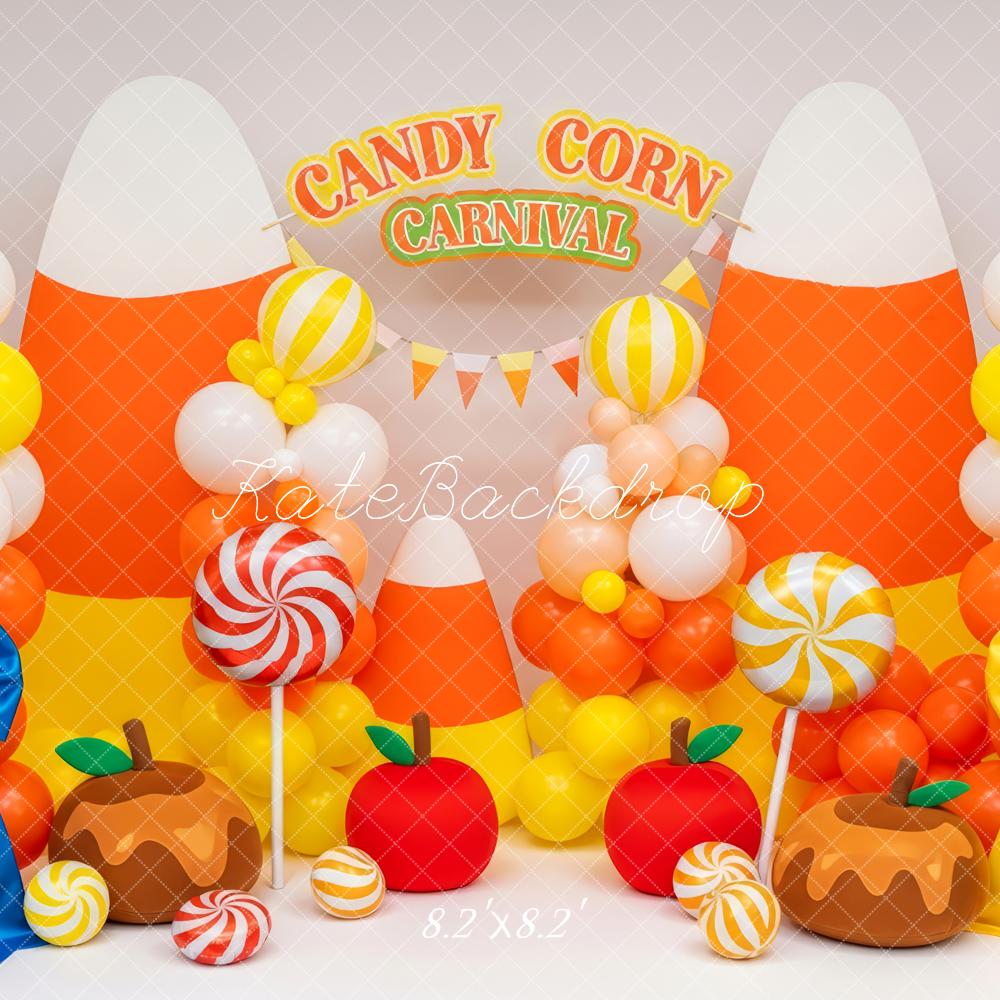 Kate Candy Corn Balloons Sweets Carnival Backdrop Designed by Patty Robert - Image 5