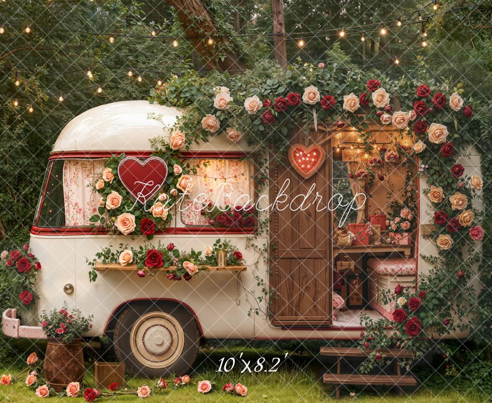 Kate Valentine Caravan Floral Heart Garland Backdrop Designed by Emetselch - Image 6