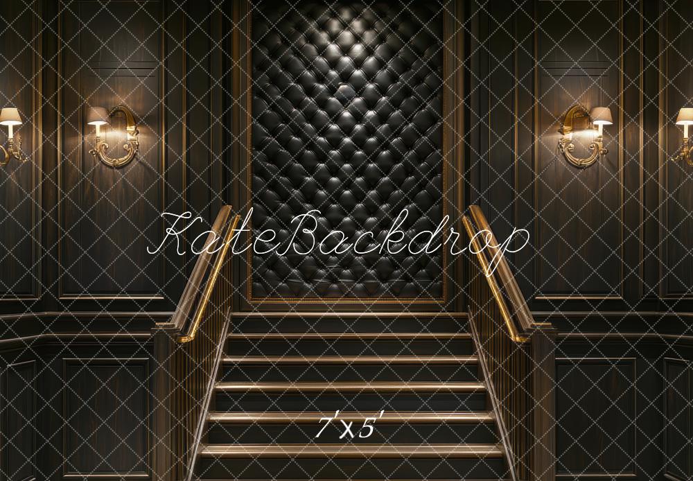 Kate Cascading Stairs Tufted Wall Sconces Backdrop Designed by Mini MakeBelieve