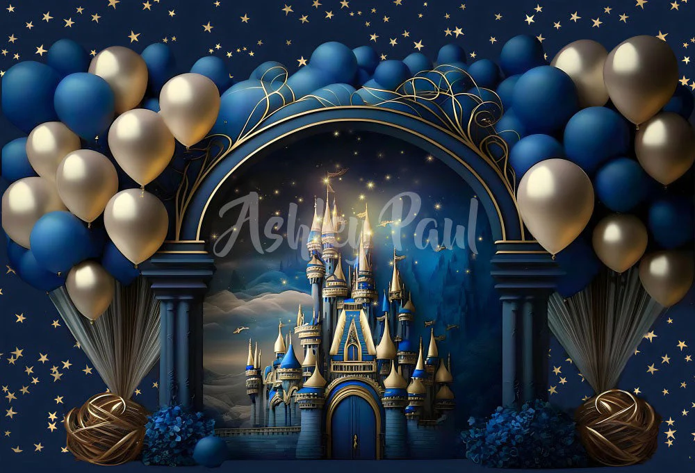 Kate Castle Blue Prince Birthday Fleece Backdrop Designed by Ashley Paul - Image 2