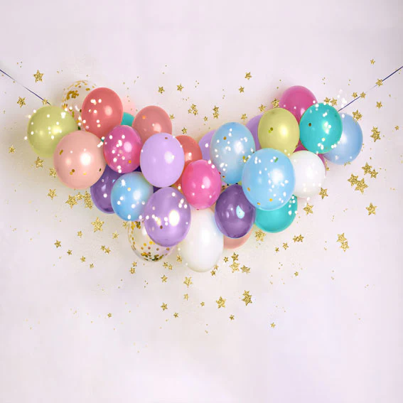 Kate Children Pastel Balloons and Stars Backdrop Designed By Mandy Ringe Photography - Image 2
