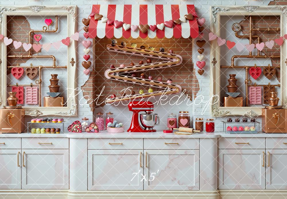 Kate Chocolate Factory Candy Kitchen Backdrop Designed by Mini MakeBelieve