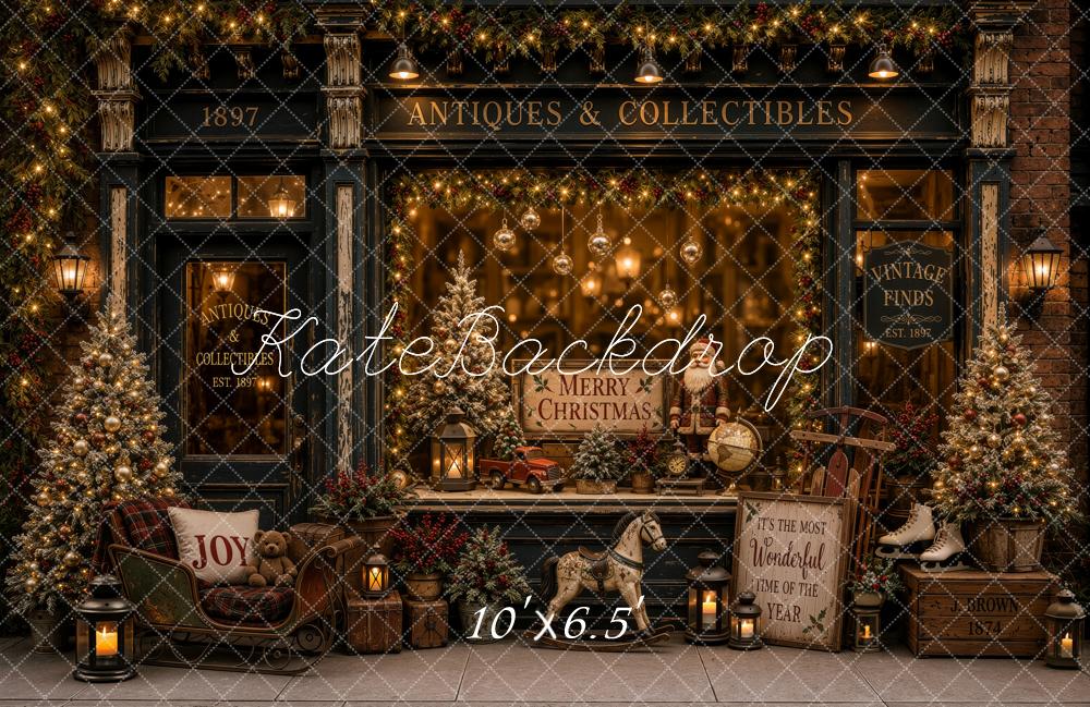 Kate Christmas Antiques Collectibles Shop Front Backdrop Designed by Ashley Ward - Image 4