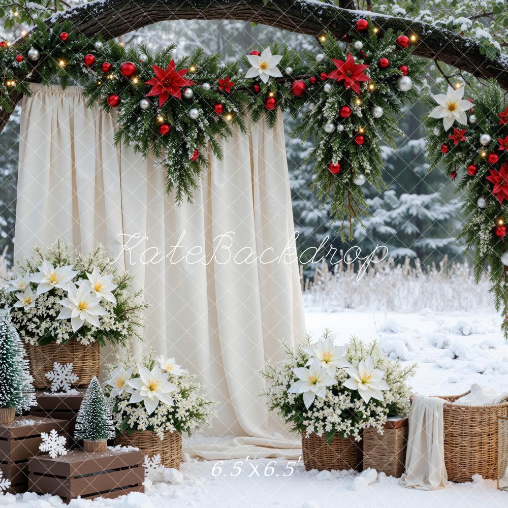Kate Christmas Arch Candle Lanterns Presents Backdrop Designed by Mini MakeBelieve - Image 2