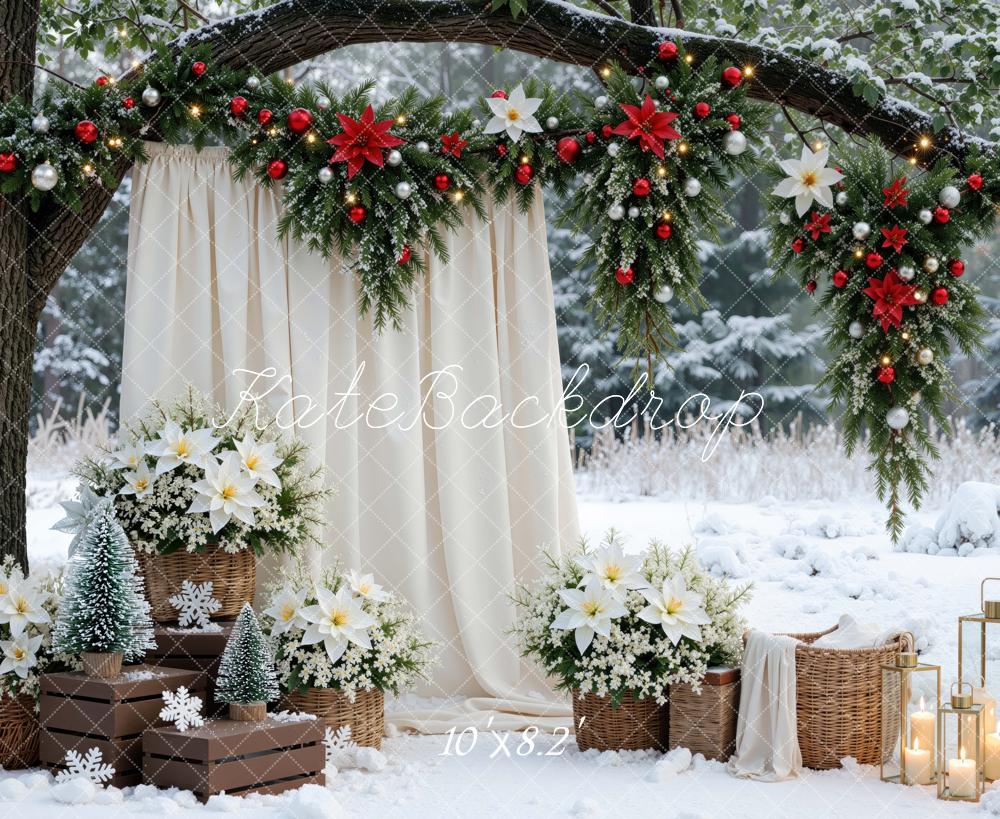 Kate Christmas Arch Candle Lanterns Presents Backdrop Designed by Mini MakeBelieve - Image 6