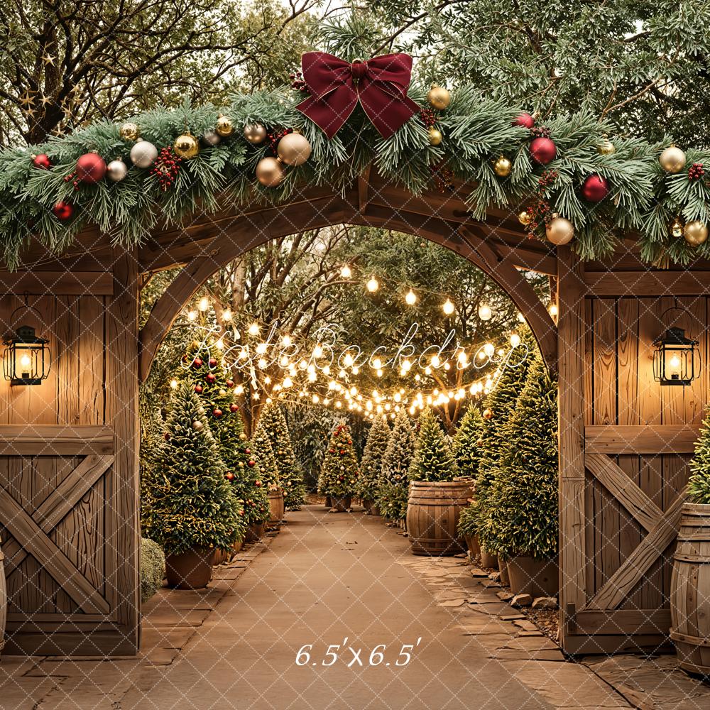 Kate Christmas Archway Garland Fairy Lights Backdrop Designed by Emetselch - Image 2