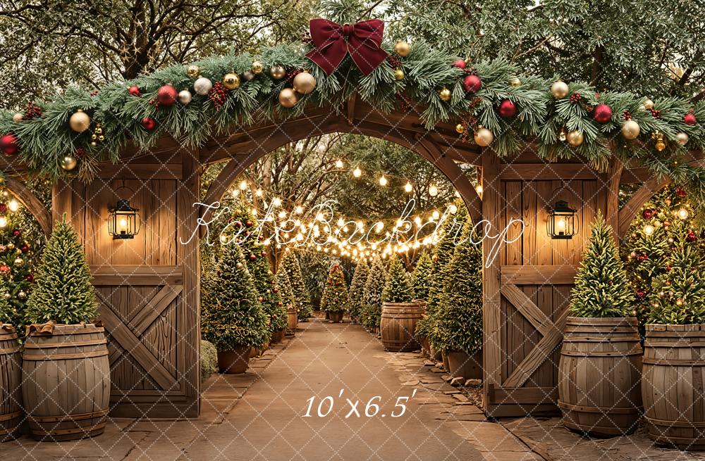 Kate Christmas Archway Garland Fairy Lights Backdrop Designed by Emetselch - Image 4