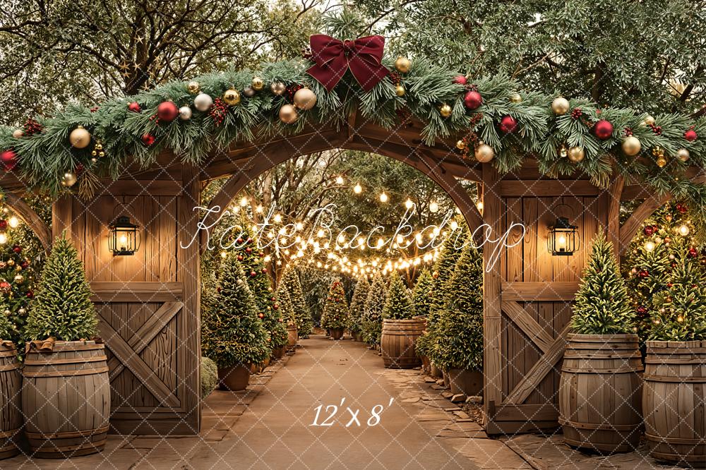 Kate Christmas Archway Garland Fairy Lights Backdrop Designed by Emetselch - Image 8