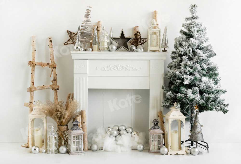 Kate Christmas Backdrop Fireplace Tree Designed by Emetselch