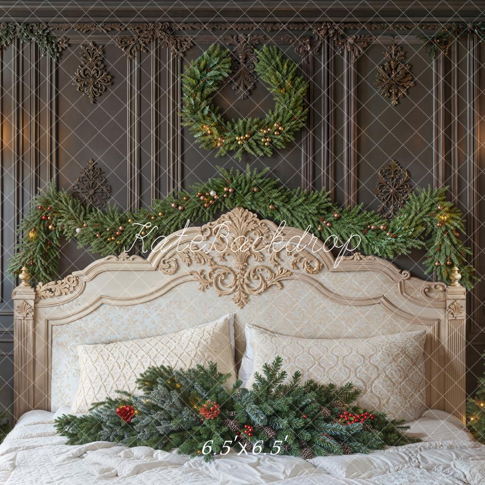 Kate Christmas Bed Garland Wreath Trees Backdrop Designed by Emetselch - Image 2