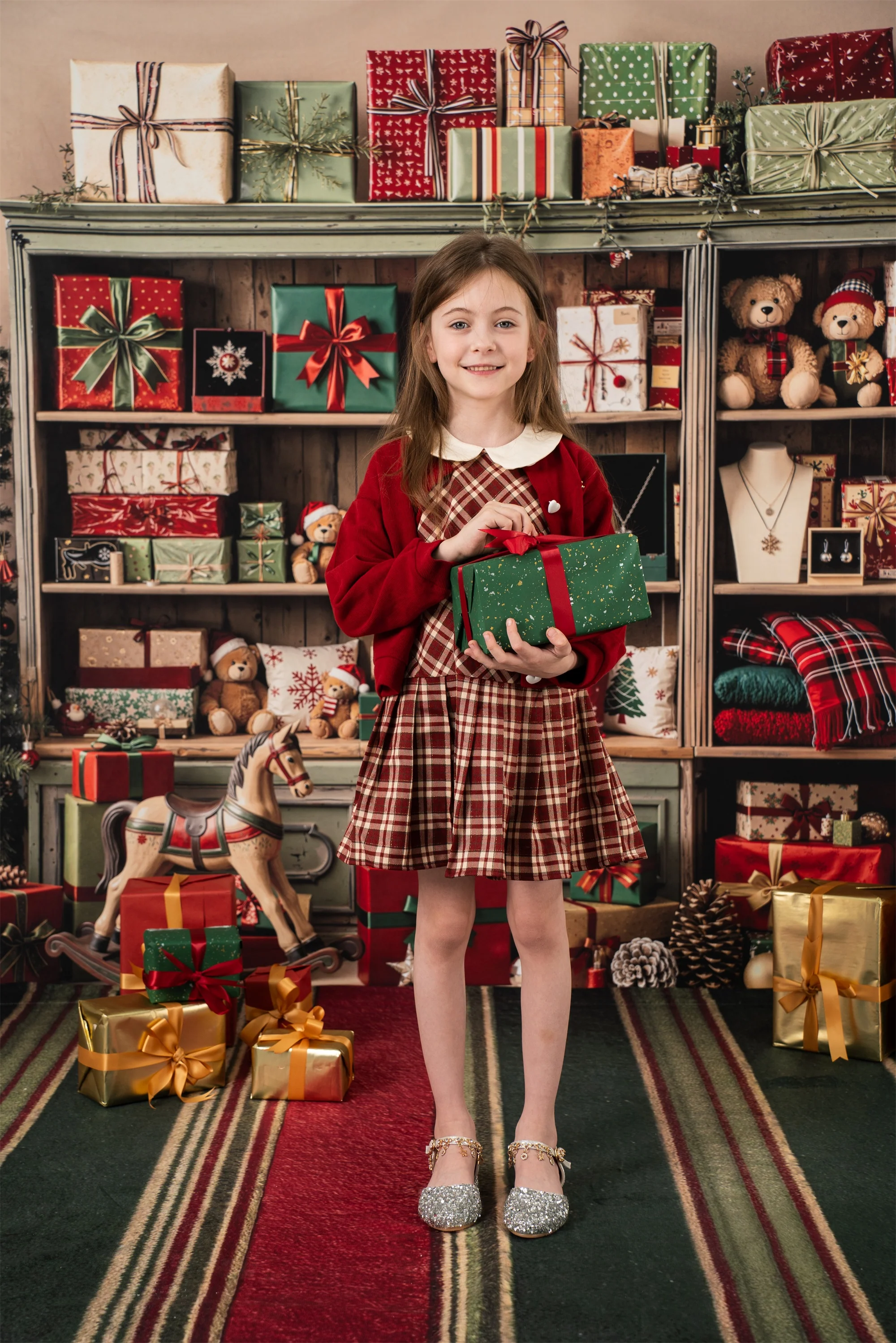 Kate Christmas Cabinet Gifts Trees Backdrop Designed by Emetselch - Image 4