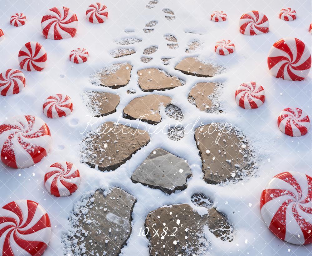 Kate Christmas Candy Snow Pathway Floor Backdrop Designed by Kate Image - Image 6