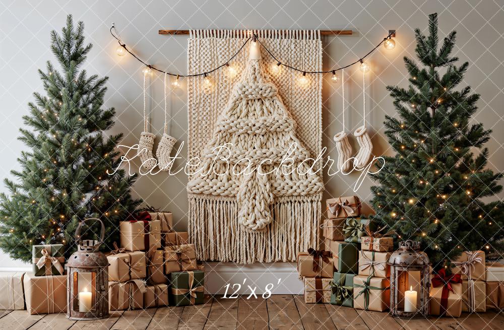 Kate Christmas Cozy Tree Garland Presents Backdrop Designed by Emetselch - Image 8