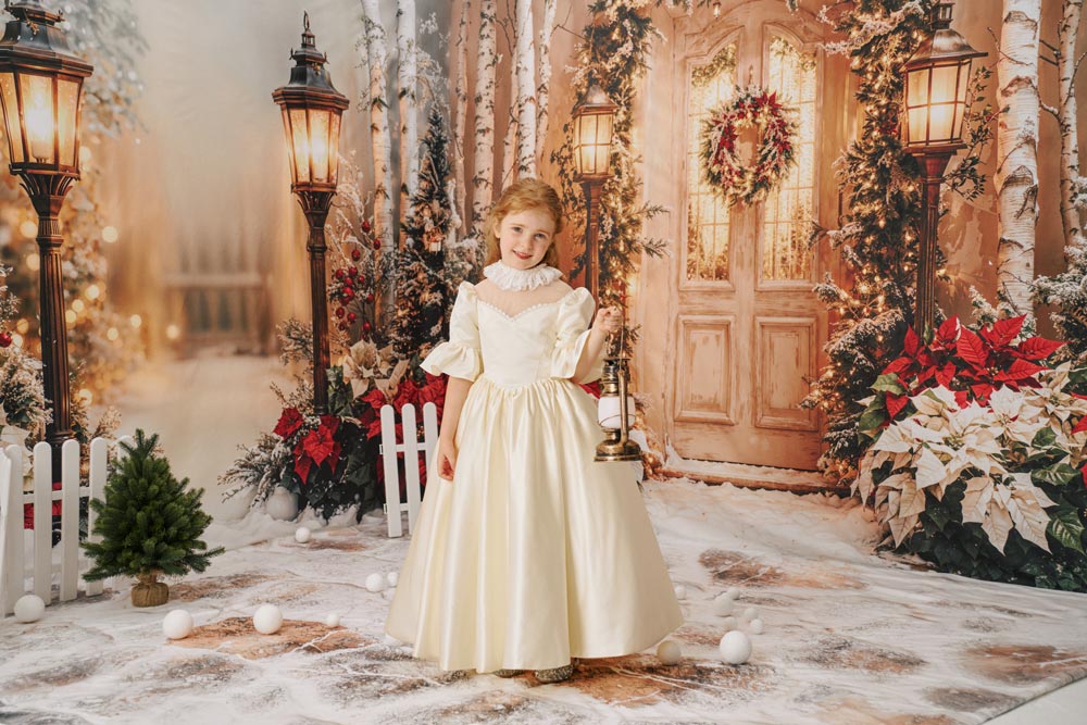 Kate Christmas Door Garland Poinsettia Tree Room Set