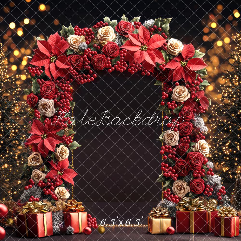 Kate Christmas Floral Arch Lights Backdrop Designed by Mini MakeBelieve - Image 2