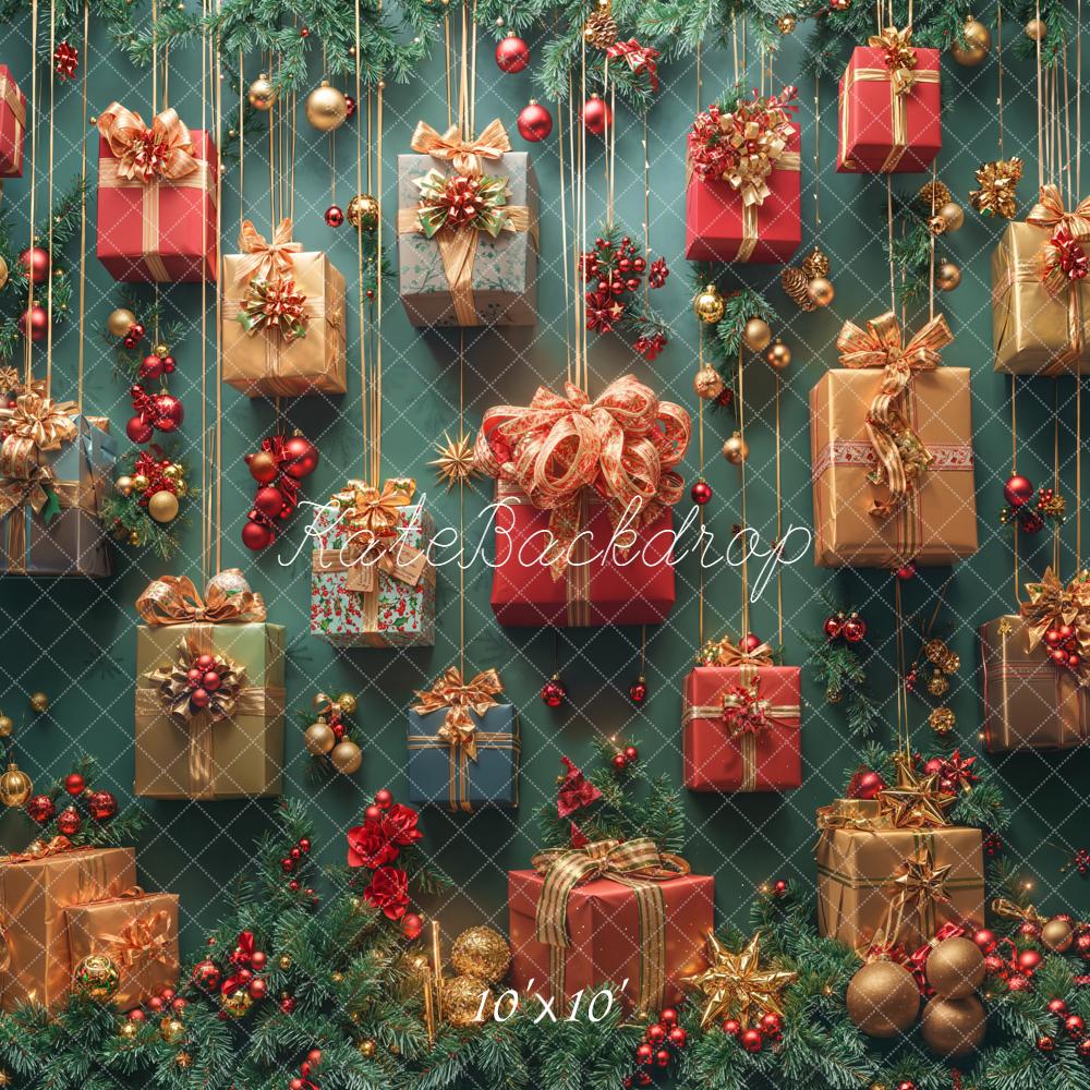 Kate Christmas Gifts Ornaments Green Backdrop Designed by Emetselch - Image 7