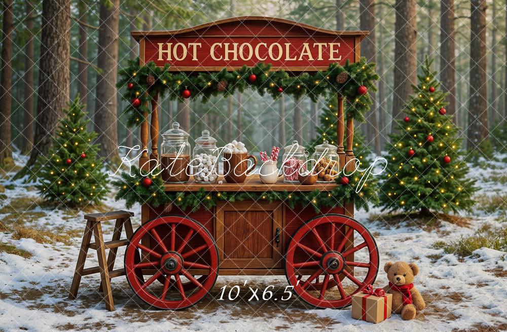 Kate Christmas Hot Chocolate Forest Backdrop Designed by Ashley Paul - Image 4