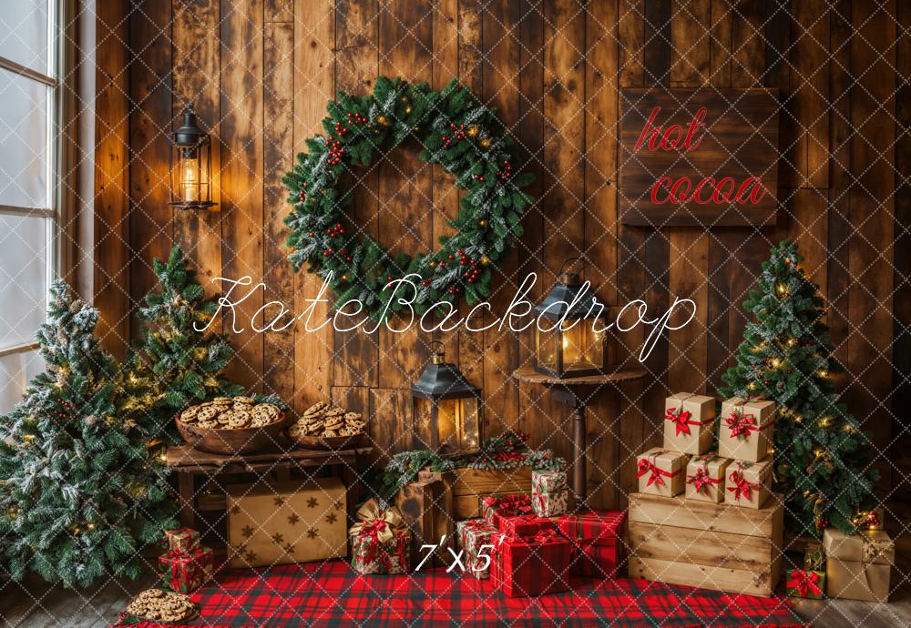 Kate Christmas Hot Cocoa Cookie Wreath Backdrop Designed by Emetselch