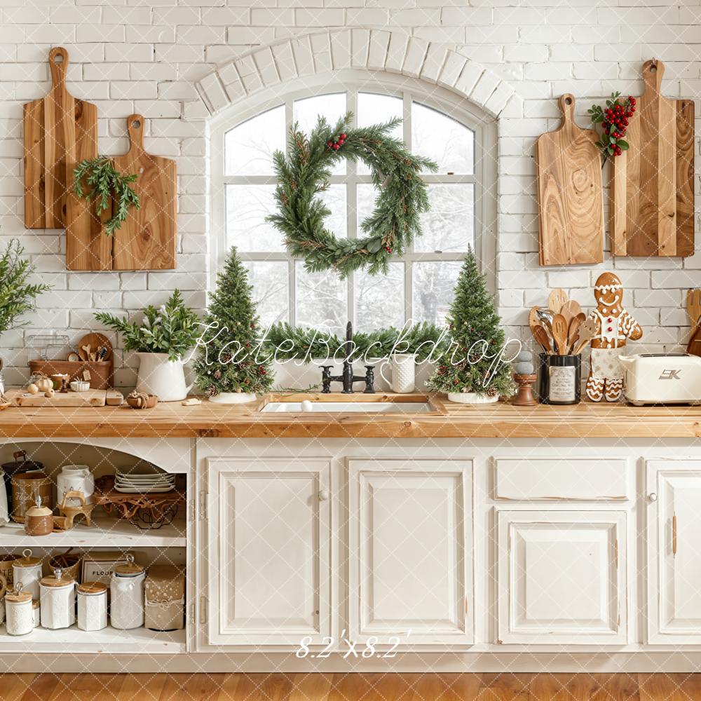 Kate Christmas Kitchen Boards Greenery Backdrop Designed by Emetselch - Image 5