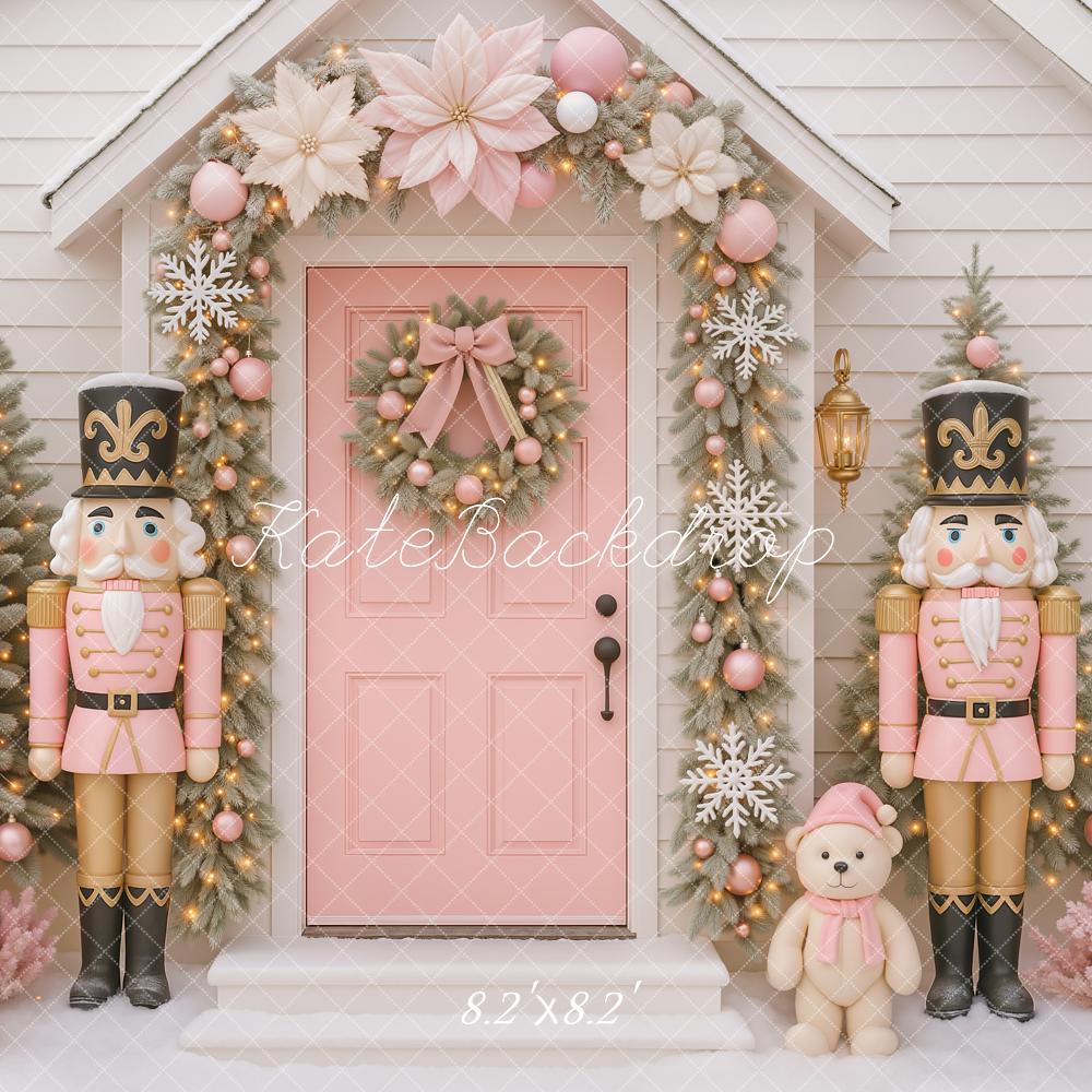 Kate Christmas Nutcracker Pink Door Trees Backdrop Designed by Ashley Paul - Image 5
