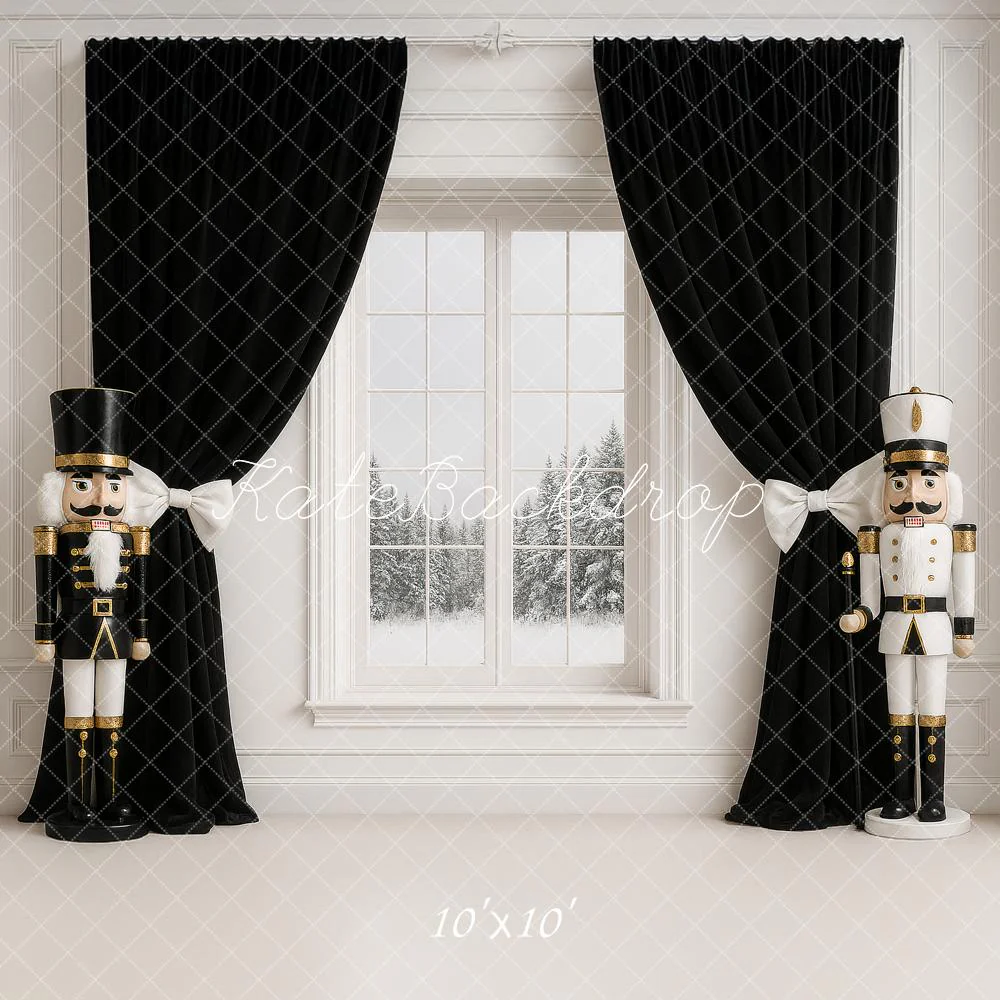 Kate Christmas Nutcracker Window Black Curtains Backdrop Designed by Ashley Paul - Image 7