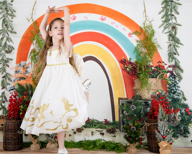 Kate Christmas Rainbow Cake Samsh Backdrop Designed by Emetselch