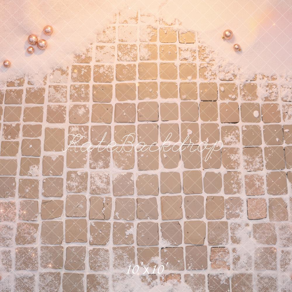 Kate Christmas Snowy Tile Floor Backdrop Designed by Emetselch - Image 7