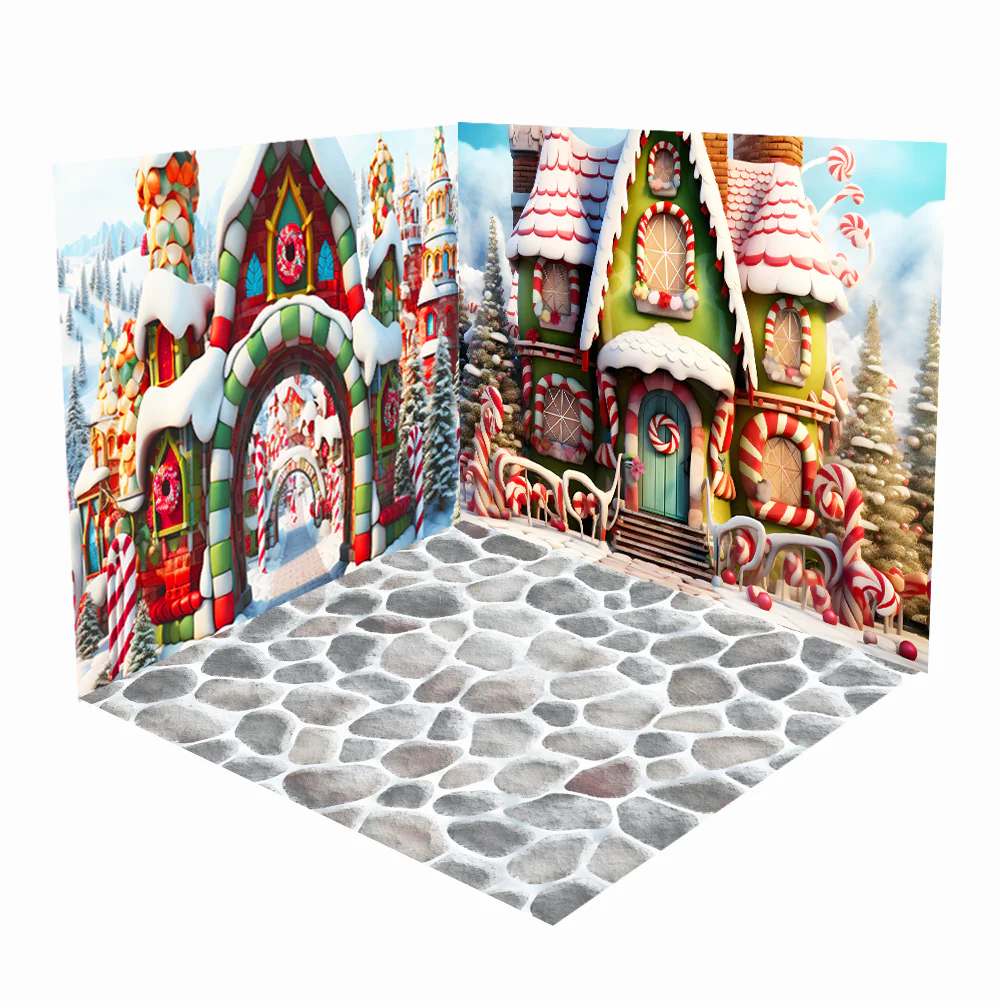 Kate Christmas Sweet Candy House Snow Room Set