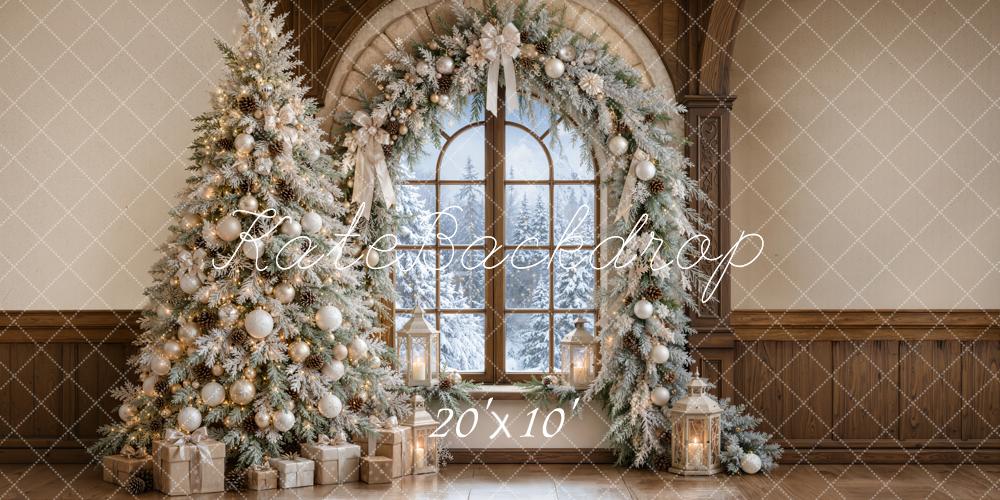 Kate Christmas Tree Arch Window Lanterns Backdrop Designed by Emetselch - Image 8