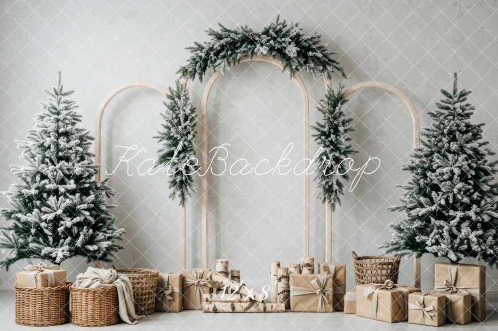 Kate Christmas Trees Arch Gifts Fleece Backdrop Designed by Patty Robert - Image 4