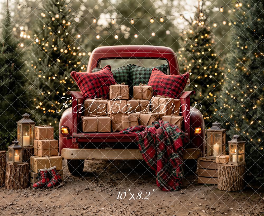 Kate Christmas Truck Presents Lanterns Backdrop Designed by Emetselch - Image 6