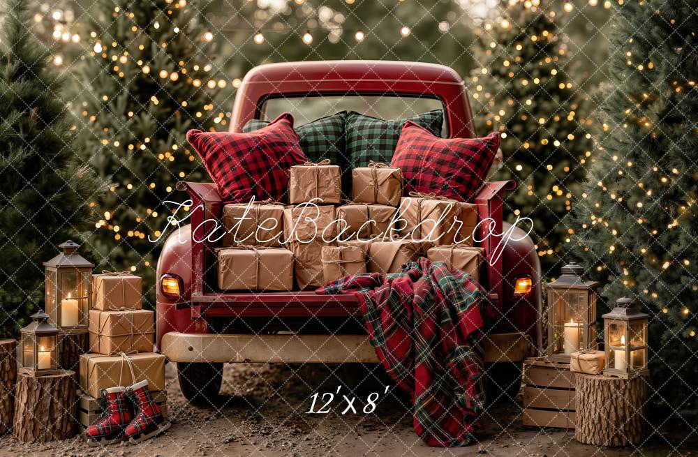 Kate Christmas Truck Presents Lanterns Backdrop Designed by Emetselch - Image 8
