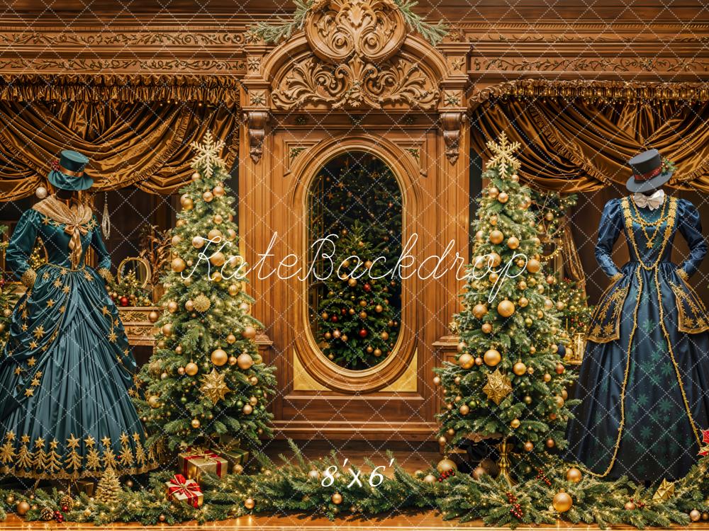 Kate Christmas Victorian Dresses Fleece Backdrop Designed by Emetselch - Image 3