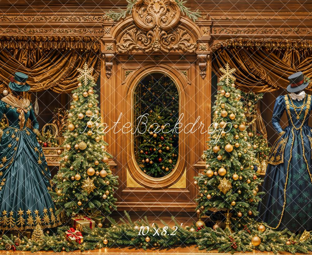 Kate Christmas Victorian Dresses Fleece Backdrop Designed by Emetselch - Image 4