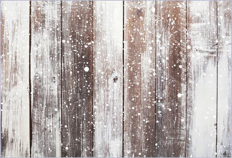 Kate Christmas Vintage wood rubber floor mat for Children