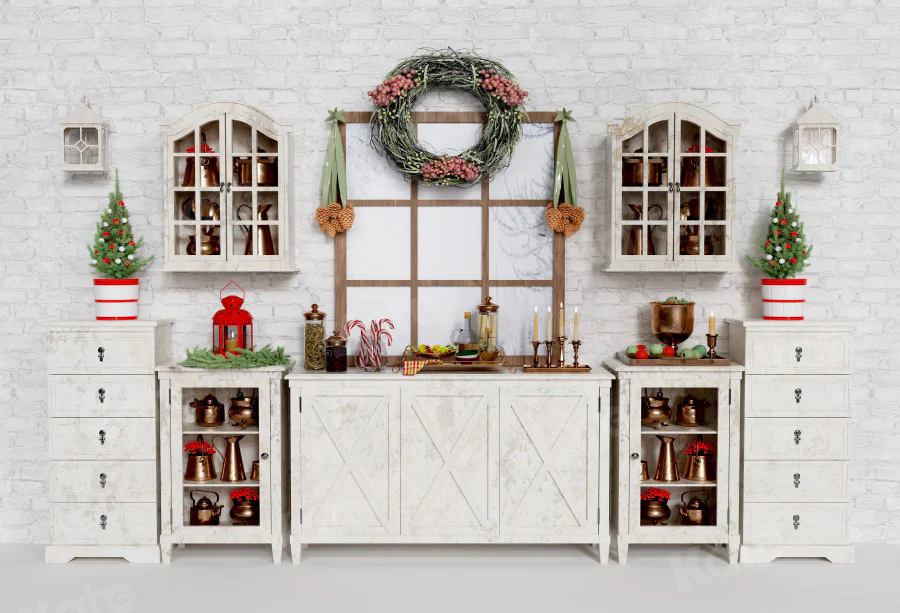 Kate Christmas White Cupboard Backdrop for Photography - Image 2