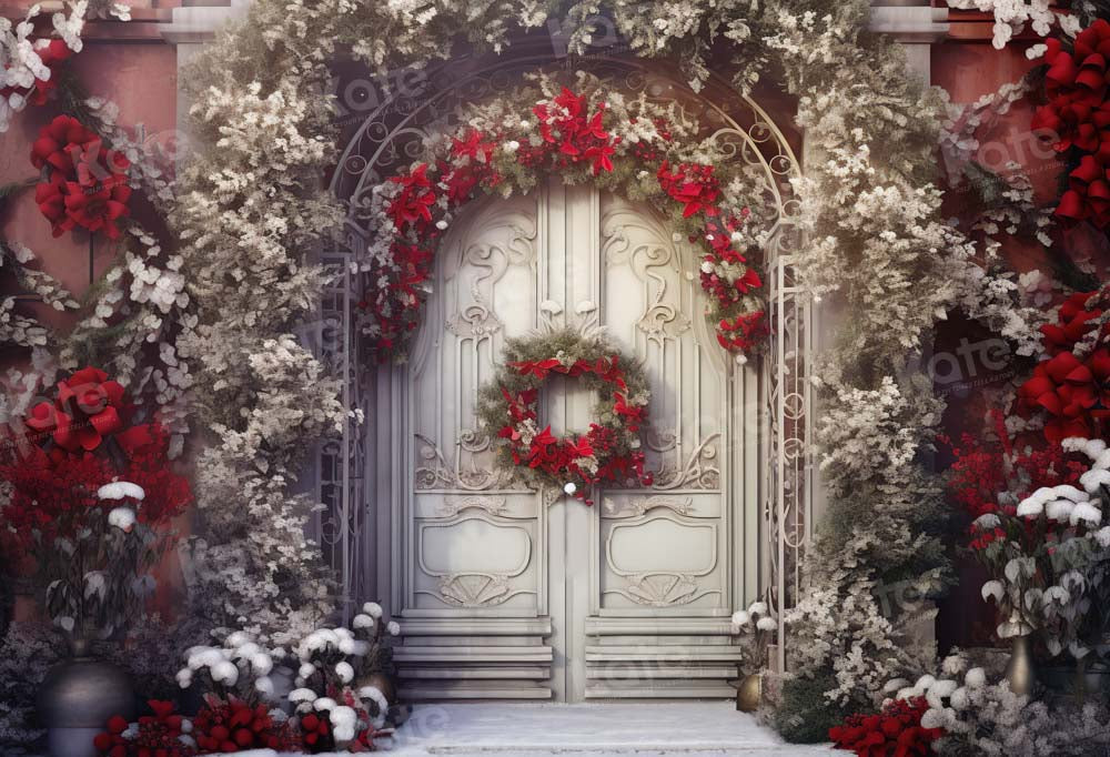 Kate Christmas White Door Backdrop Designed by Chain Photography