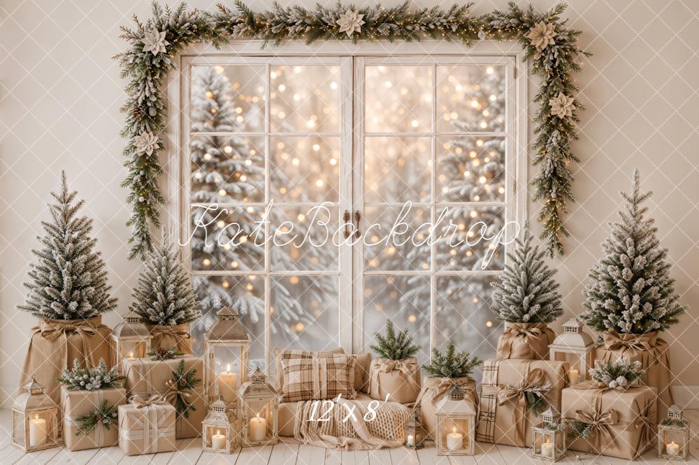 Kate Christmas Window Garland Gift Boxes Trees Backdrop Designed by Emetselch - Image 8