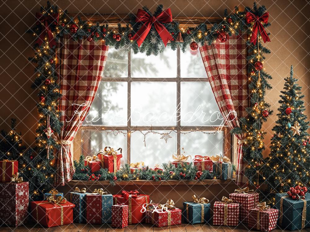 Kate Christmas Window Garland Gift Fleece Backdrop Designed by Emetselch - Image 3
