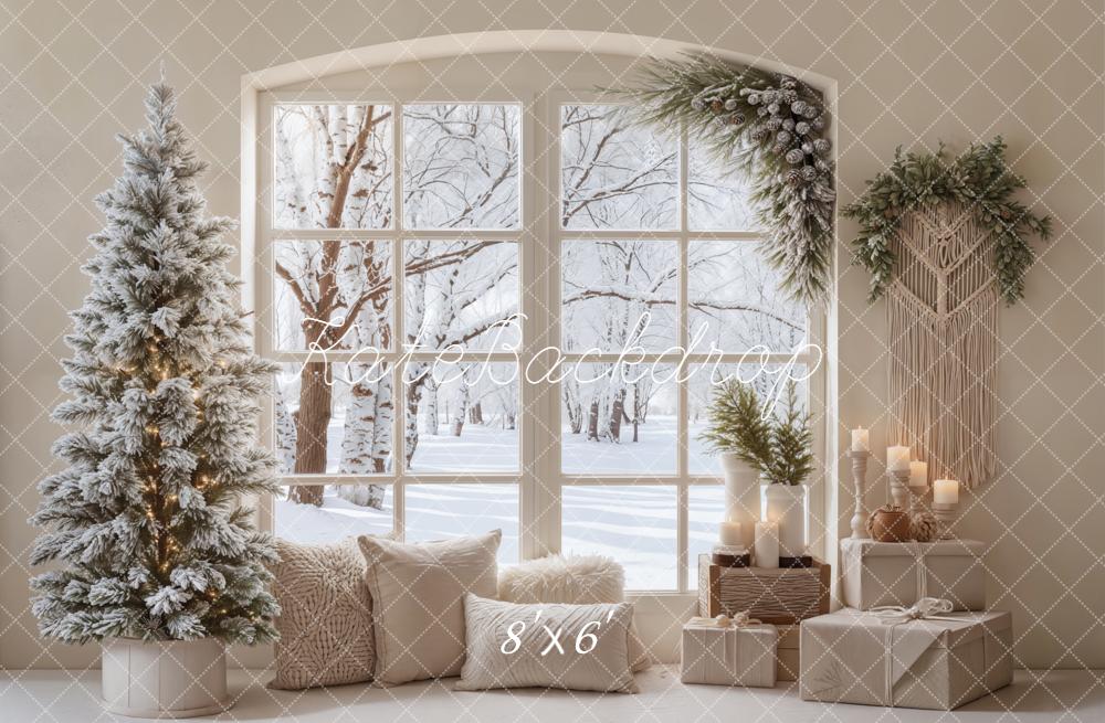 Kate Christmas Winter Tree Window Decor Backdrop Designed by Emetselch - Image 3