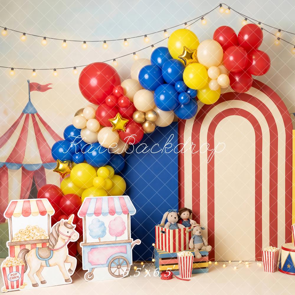 Kate Circus Carnival Balloons Concessions Backdrop Designed by Patty Robert - Image 2